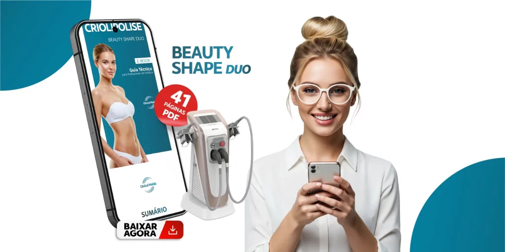 Equipamento Ebook - Beauty Shape DUO Criolipólise Placa e Sucção - Clinical Mobile locações, cursos on-line e presencial, workshop e mentoria estética