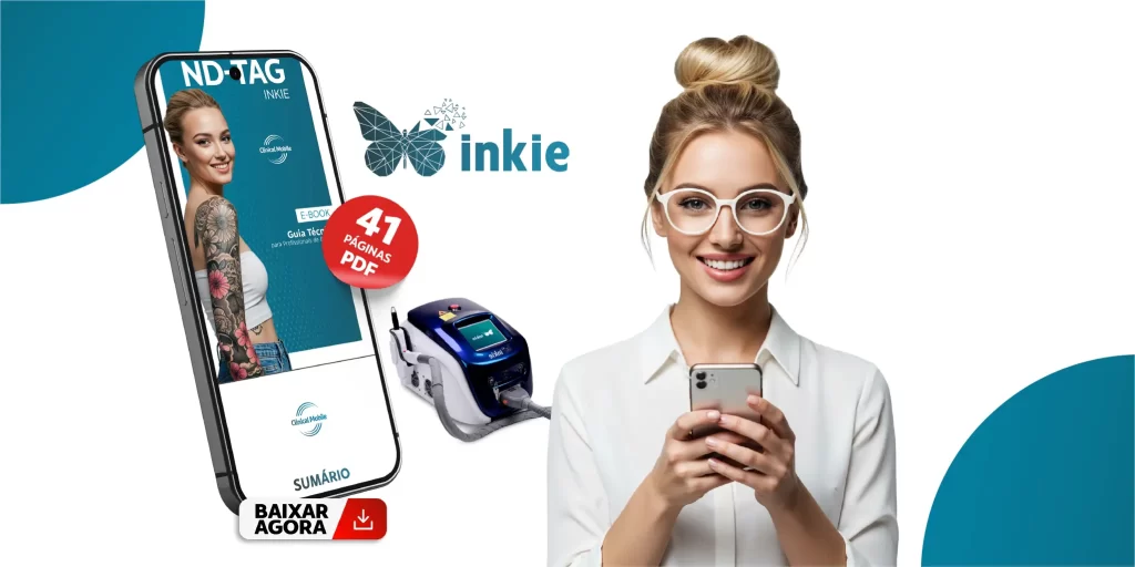 Equipamento Ebook - Inkie Laser ND-Yag Q-Switched - Clinical Mobile locações, cursos on-line e presencial, workshop e mentoria estética