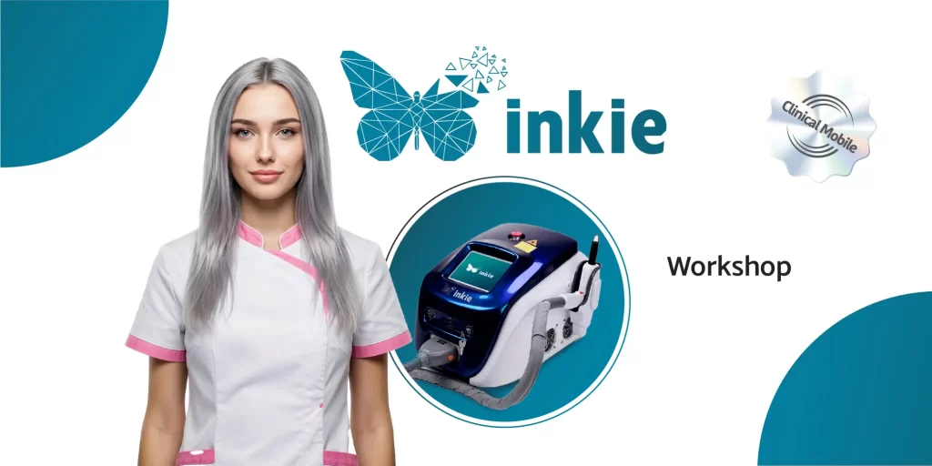 Equipamento Workshop - Inkie Laser ND-Yag Q-Switched - Clinical Mobile locações, cursos on-line e presencial, workshop e mentoria estética