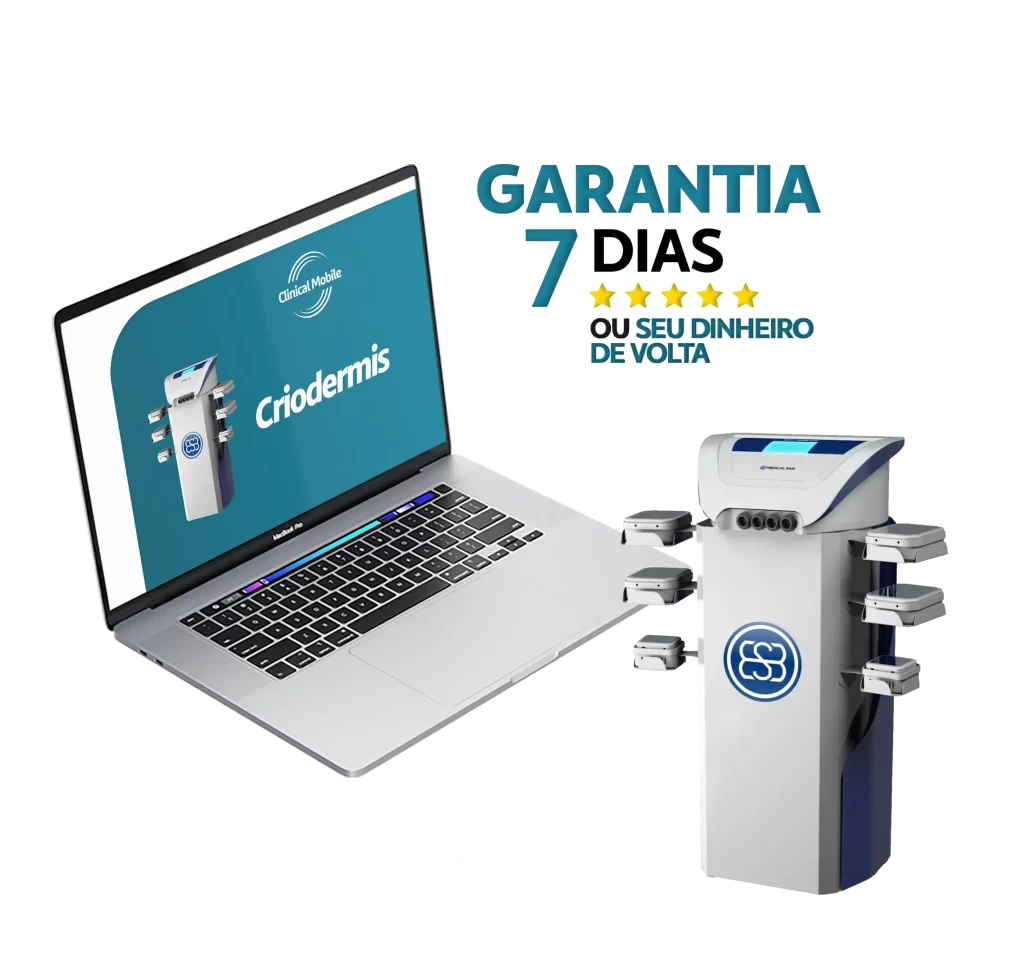 Imagem site curso online - Criodermis Criolipólise Placa - Clinical Mobile locações, cursos on-line e presencial, workshop e mentoria estética